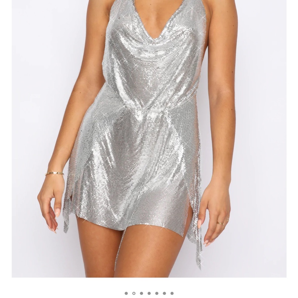 White fox chain dress